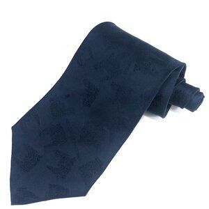 Vintage Kieselstein-Cord Blue Silk Necktie with Alligator logo Made in Italy/USA
